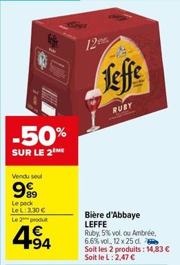 Leffe - Bière D'abbaye offre à 9,89€ sur Carrefour Market