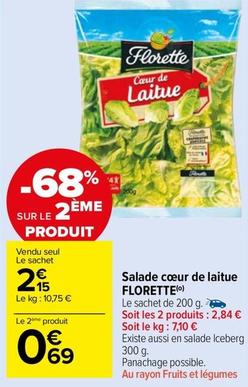 Florette - Salade Coeur De Laitue  offre à 2,15€ sur Carrefour Market
