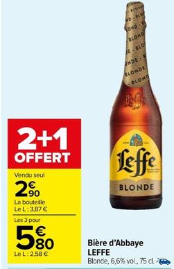 Leffe - Bière D'abbaye offre à 2,9€ sur Carrefour Market