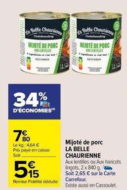 Chaurienne - Mijote De Porc  offre à 5,15€ sur Carrefour Market