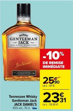 Jack Daniel's - Tennessee Whisky Gentleman Jack offre à 23,31€ sur Carrefour Market