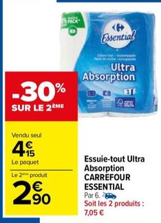 Carrefour - Essuie Tout Ultra Absorption Essential offre à 4,15€ sur Carrefour Market