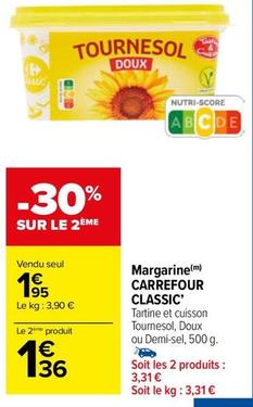 Carrefour - Margarine Classic offre à 1,95€ sur Carrefour Market
