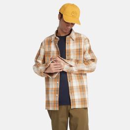 Chemise en flanelle Windham pour homme en orange/beige offre à 66€ sur Timberland