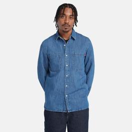 Chemise en denim de coton et de chanvre Windham pour homme en bleu offre à 66€ sur Timberland