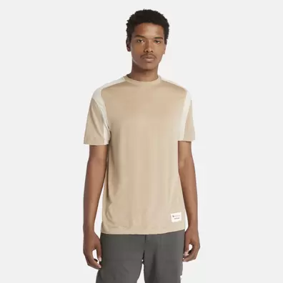 T-shirt Timberland® x Icebreaker® ZoneKnit™ en maille de laine mérinos pour homme en beige offre à 110€ sur Timberland