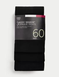 Lot de 3 paires de collants 60 deniers dotés de la technologie Body Sensor™