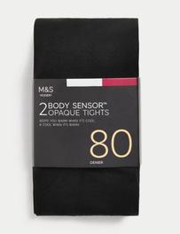 Lot de 2 paires de collants 80 deniers dotés de la technologie Body Sensor™