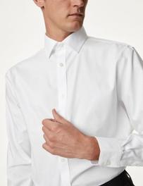 Chemise coupe standard 100 % coton satiné sans repassage