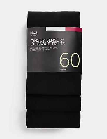 Lot de 3 paires de collants 60 deniers dotés de la technologie Body Sensor™ offre à 12€ sur Marks & Spencer