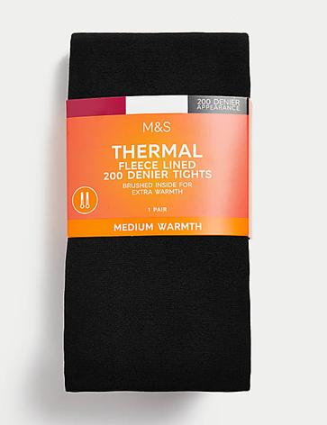 Collants chauffants 200 deniers avec doublure en polaire offre à 12€ sur Marks & Spencer