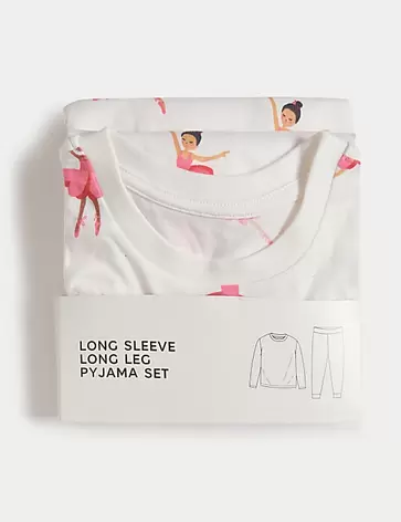 Pyjama 100 % coton à motif ballerine (du 12 mois au 8 ans) offre à 13€ sur Marks & Spencer