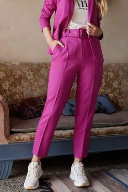 Pantalon à pinces fushia