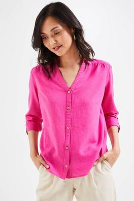 Chemise manches longues unie femme