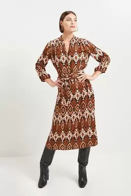 Robe mi- longue imprimée femme offre à 22€ sur Grain de malice