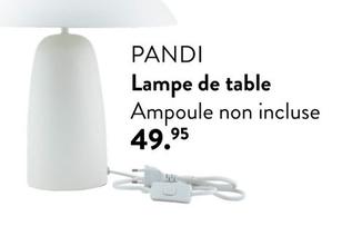 Pandi - Lampe De Table offre à 49,95€ sur Casa