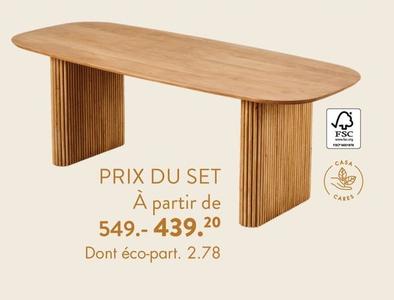 Prix Du Set offre sur Casa