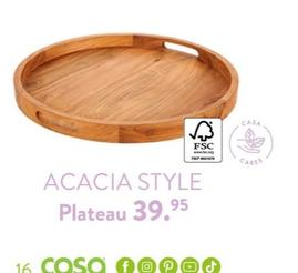 Acacia Style - Plateau offre à 39,95€ sur Casa