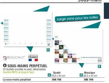 Bouchut - Sous-Mains Perpétuel offre sur Hyperburo