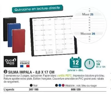 Quo Vadis - Silma Impala offre sur Hyperburo