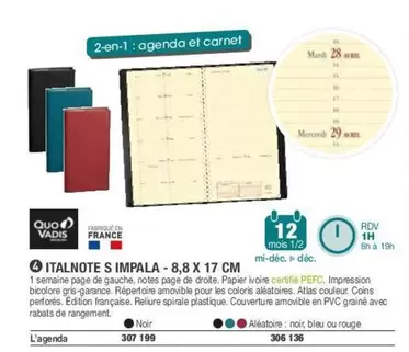 Quo Vadis - Italnote S Impala offre sur Hyperburo