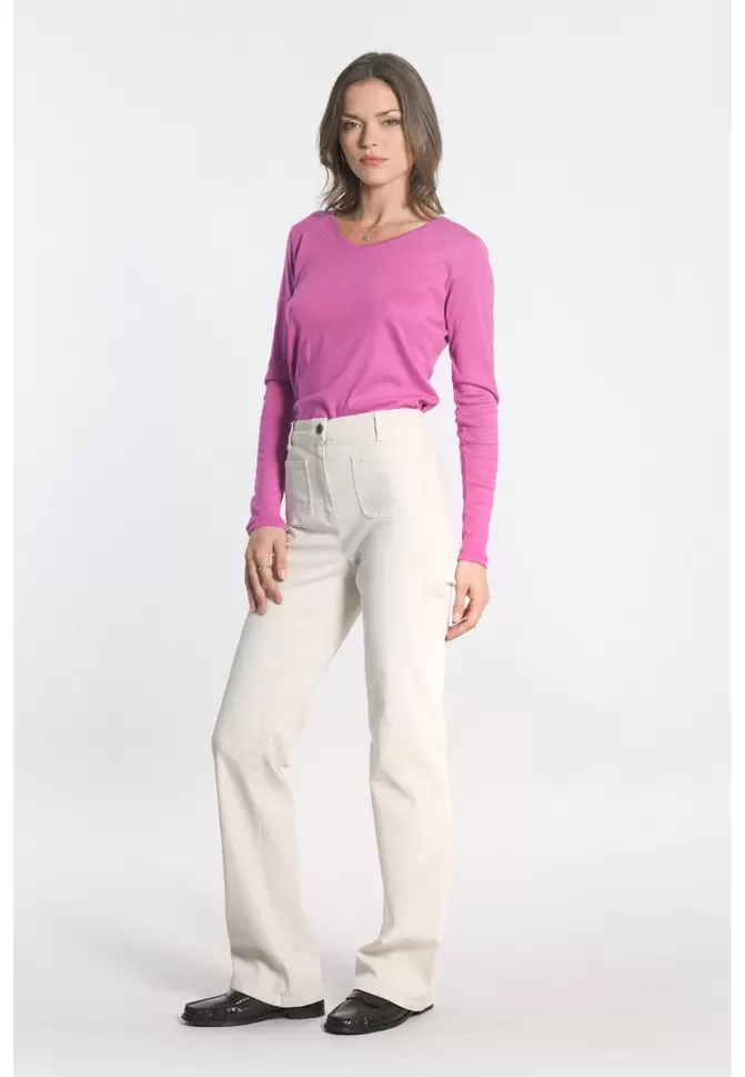 NADY - PANTALON BOOT CUT SPORTWEAR - CREME offre à 99€ sur Antonelle