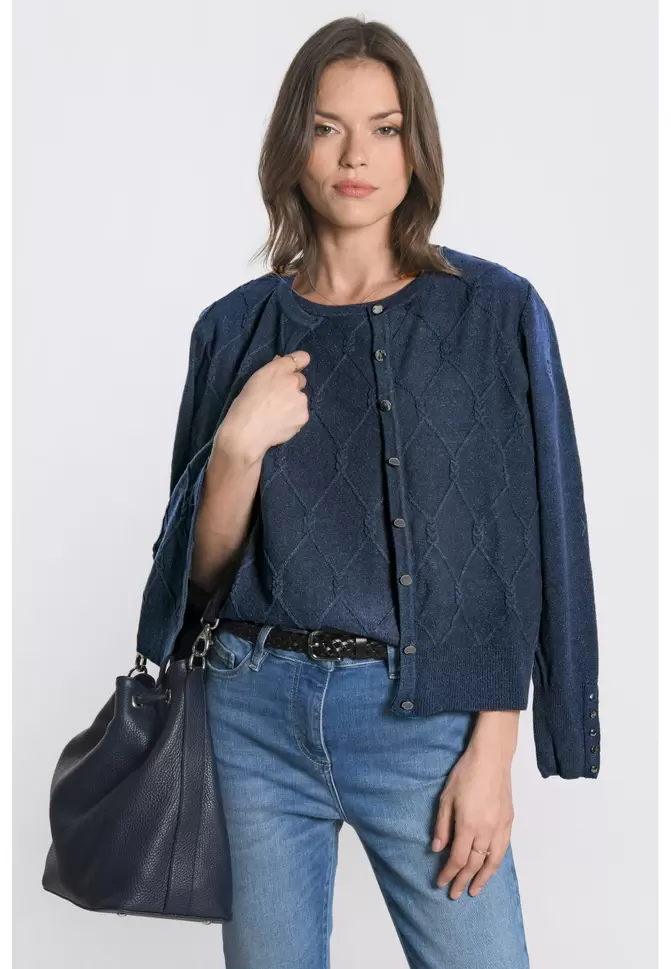 CHAMOIS - GILET ML - NAVY/LUREX offre à 89€ sur Antonelle