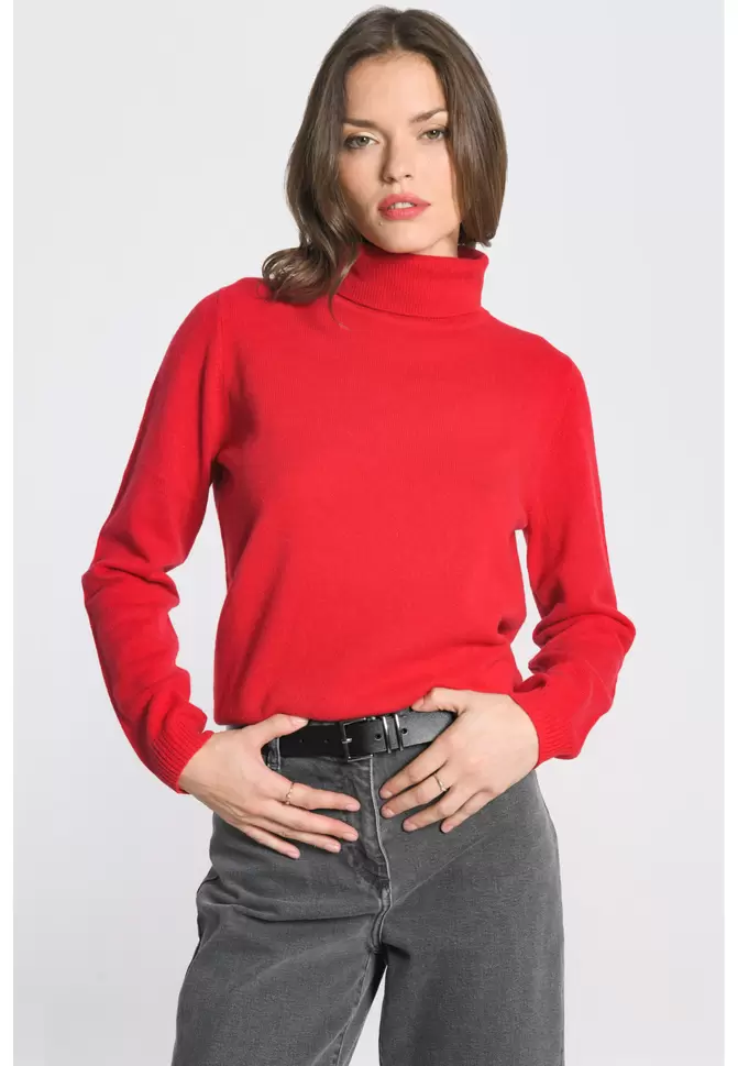 NANCY - PULL COL MONTANT - ROUGE offre à 89€ sur Antonelle