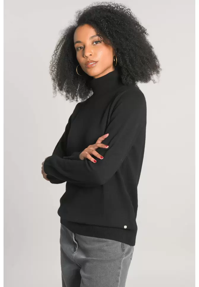 NANCY - PULL COL MONTANT - NOIR offre à 62,3€ sur Antonelle