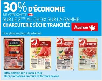 Auchan - Sur Le 2em Au Choix Sur La Gamme Charcuterie Seche Tranchee 