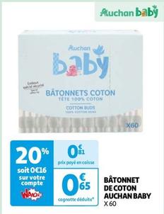 Auchan Baby - Bâtonnet De Coton