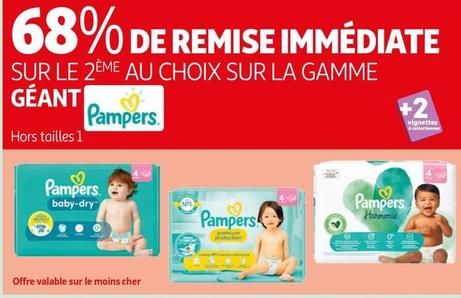 Pampers - De Remise Immédiate Sur Le 2ème Au Choix Sur La Gamme Géant