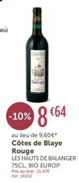 Vin offre à 8,64€ sur L'Eau Vive