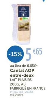 Fromage offre à 5,65€ sur L'Eau Vive