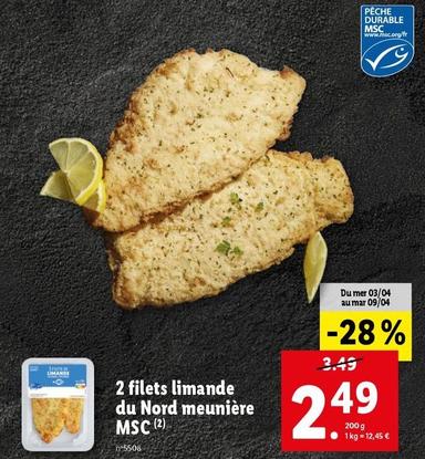 2 Filets Limande Du Nord Meunière Msc