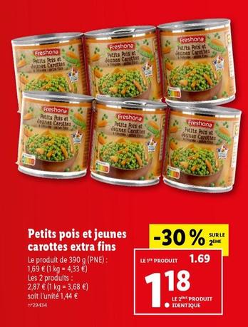 Freshona - Petits Pois Et Jeunes Carottes Extra Fins