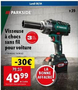 Parkside - Visseuse À Chocs Sans Fil Pour Voiture