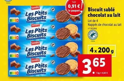 Sondey - Biscuit Sablé Chocolat Au Lait