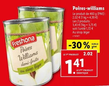 Freshona - Poires-Williams