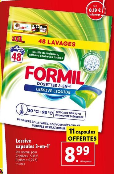 Formil - Lessive Capsules 3-en-1