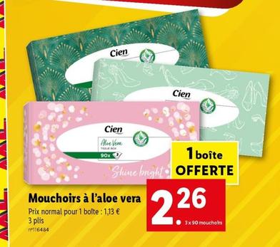 Cien - Mouchoirs À L'aloe Vera