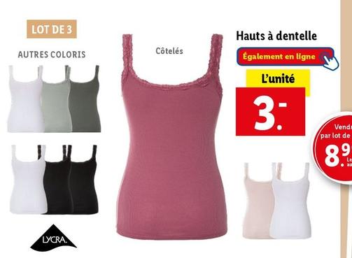 Lycra - Hauts À Dentelle