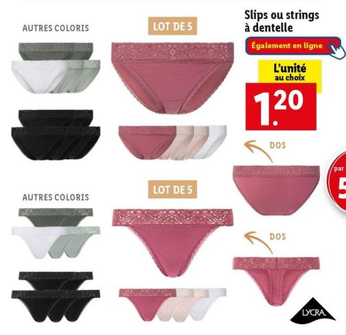 Lycra - Slips Ou Strings À Dentelle