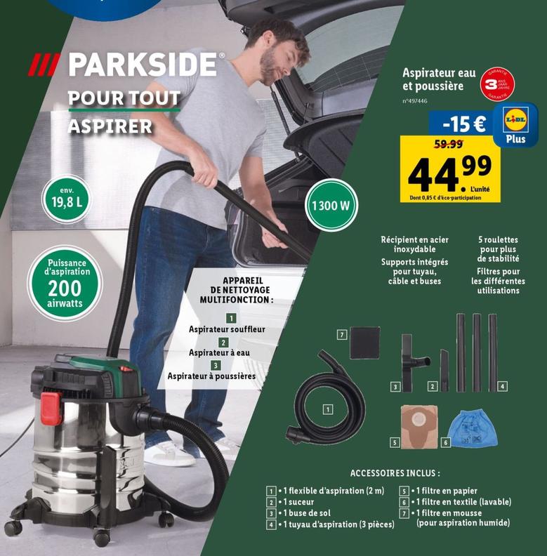 Parkside - Aspirateur Eau Et Poussière