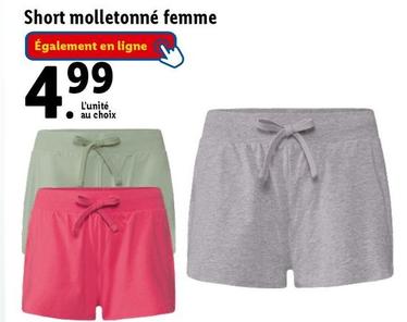 Short Molletonné Femme