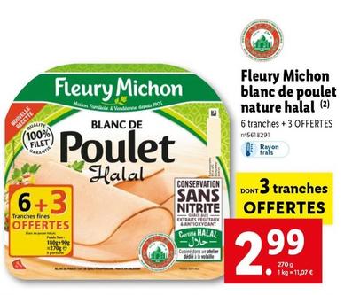 fleury michon - blanc de poulet nature halal