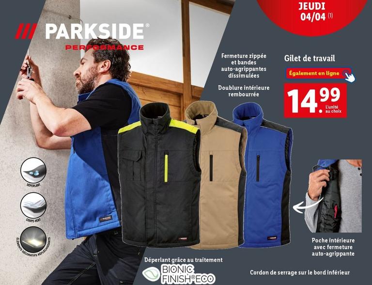 parkside - gilet de travail