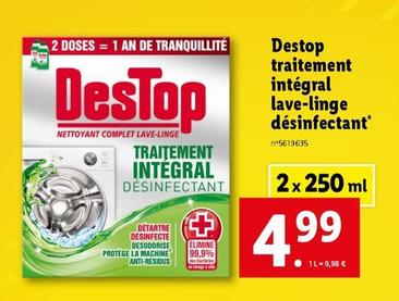 destop - traitement intégral lave-linge désinfectant