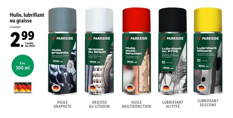 parkside - huile, lubrifiant ou graisse