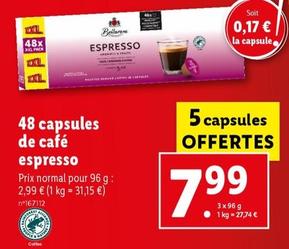 48 capsules de café espresso